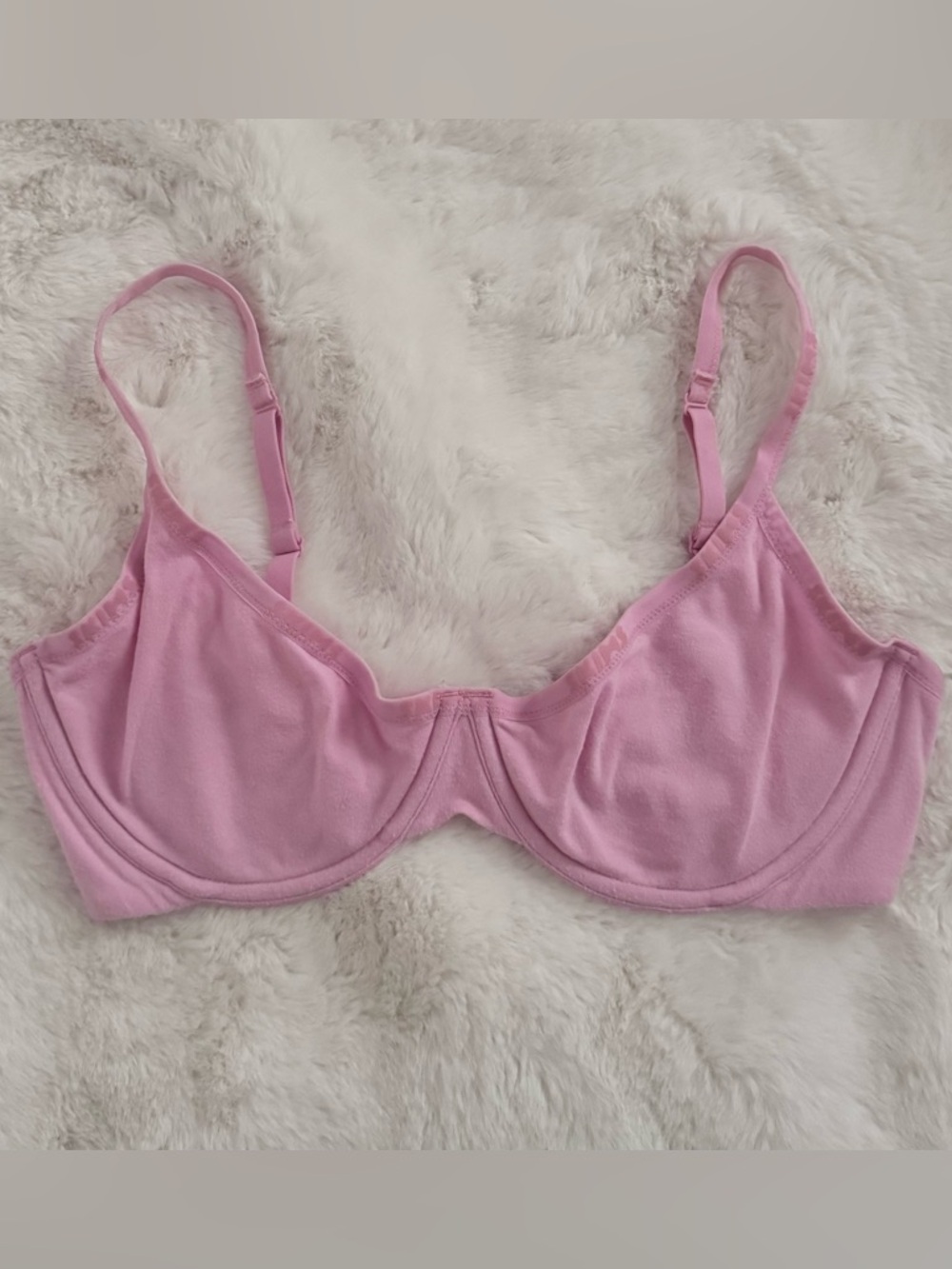 Skims Cotton Logo Underwire Demi Bra - Bubblegum